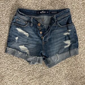 Hollister Women's Blue Denim Shorts